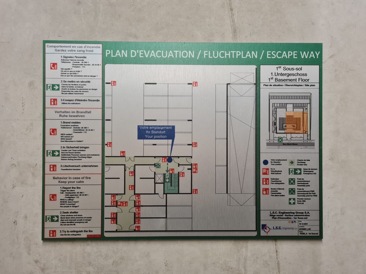 Plans d’évacuation